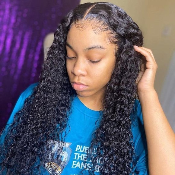 30 Inch Deep Wave Frontal Wig Transparent Lace
